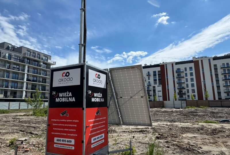 Mobilna wieża do monitoringu na wynajem