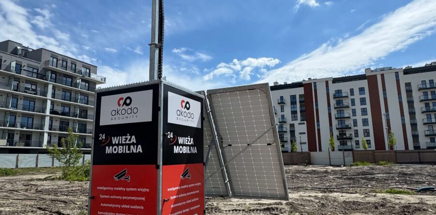 Mobilna wieża do monitoringu na wynajem